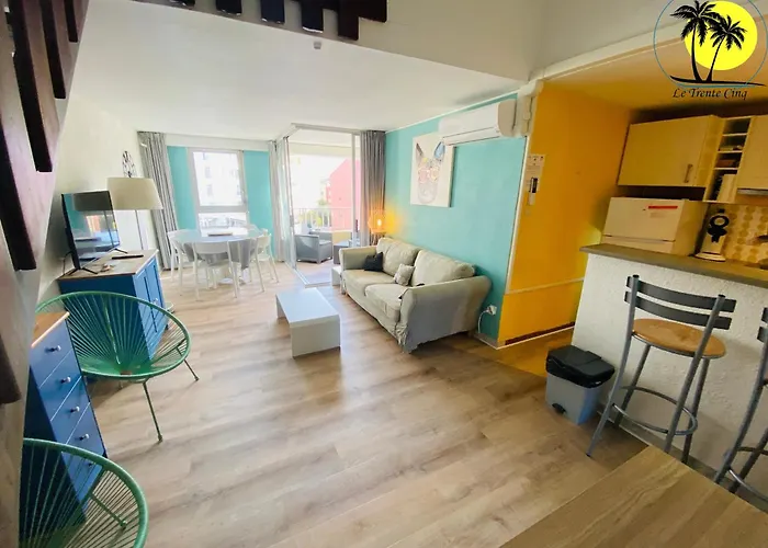 T4 Le Trente Cinq 3 & Climatisation Agde